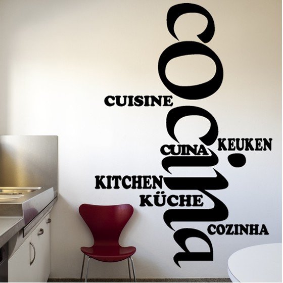 🥇 Vinilos para puertas de cocinas en varios idiomas 🥇