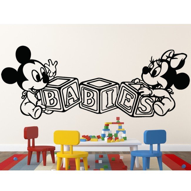 Vinilo decorativo infantil Ventana Mickey Mouse personalizado