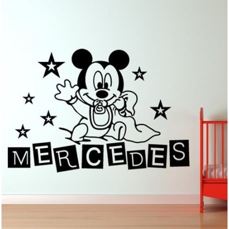 Vinilo decorativo infantil Mickey Mouse en Pañales