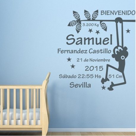 Vinilo decorativo infantil Mi Saludo de Bienvenida Bebé