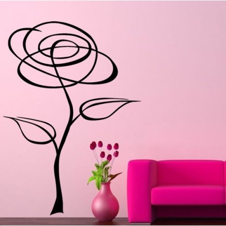 Vinilo decorativo Rosa de Trazos al Alza