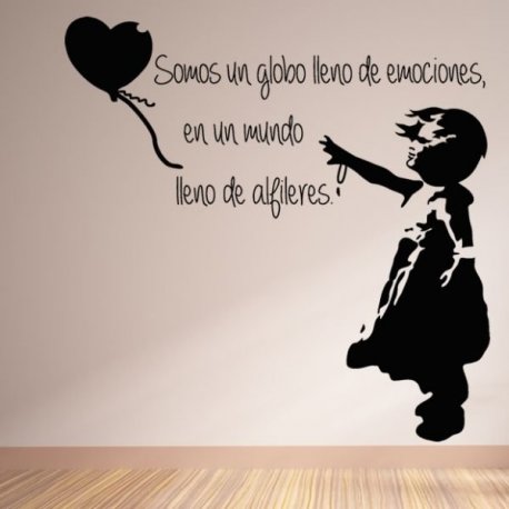 Vinilo decorativo La Niña del Globo Banksy