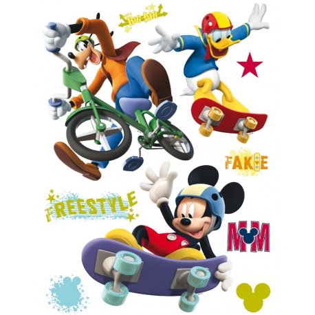 Mickey, Donal y Pluto haciendo deporte