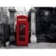 Cabina de Teléfonos Londres Rojos sobre Gris