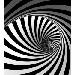 Espiral Interminable en Blanco y Negro
