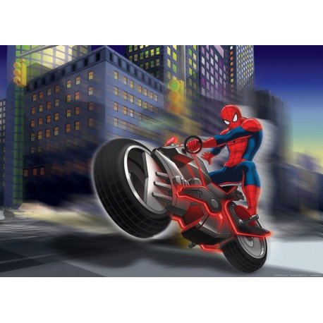 Spiderman en Moto por las Calles