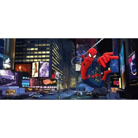 Spiderman Volando en Time Square