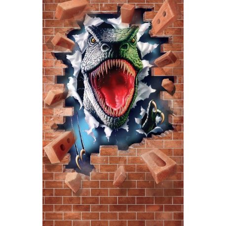 T-Rex Saliendo de la Pared