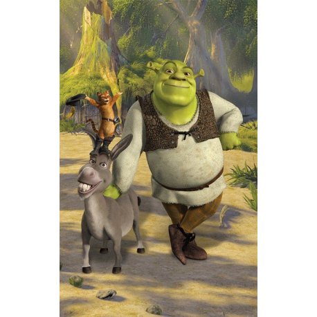 Shrek Asno y Gato con Botas Juntos