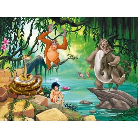 Fotomural Decorativo El Libro De La Selva Mowgli En El Río - 