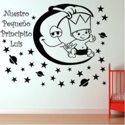 El Principito sobre la Luna con Estrellas