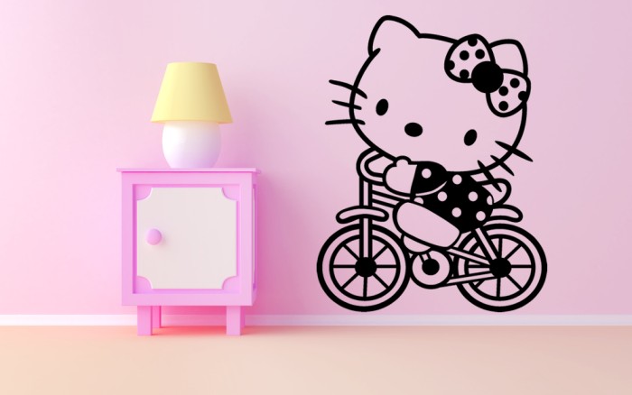Hello Kitty en Bicicleta