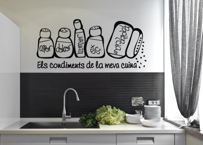 Vinilo Condimentos para la Cocina en Catalán