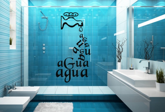 Vinilo decorativo El Agua del Baño